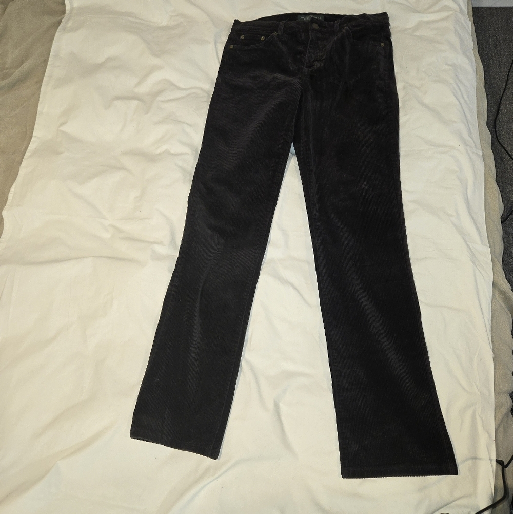 Ralph Lauren Black Corduroy Straight Leg Jeans